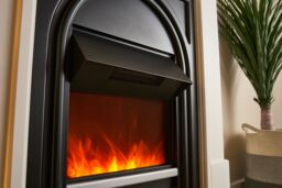 Adam Fires & Fireplaces Adam Warwick Fireplace Suite In Pure White & Black Cast Effect, 36 Inch - thumbnail 3