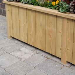 Rowlinsons Heritage Large Planter - L42 x W153 x H43 cm - Natural Timber Finish in Brown - thumbnail 4