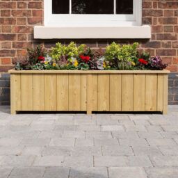 Rowlinsons Heritage Large Planter - L42 x W153 x H43 cm - Natural Timber Finish in Brown - thumbnail 5