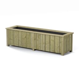 Rowlinsons Heritage Large Planter - L42 x W153 x H43 cm - Natural Timber Finish in Brown