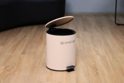 simpa 5L Slim Soft-Closing Pedal Dustbin in Cream - thumbnail 2