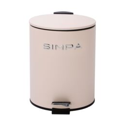 simpa 5L Slim Soft-Closing Pedal Dustbin in Cream - thumbnail 1
