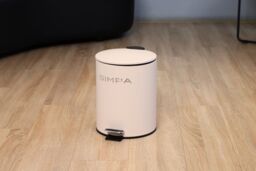 simpa 5L Slim Soft-Closing Pedal Dustbin in Cream - thumbnail 4