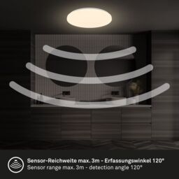 BRILONER Sensor White 13W IP54 LED Ceiling Light - thumbnail 5