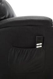 More4Homes Cinemo Dual Motor Rise Recliner Bonded Leather Heat & Massage Chair in Black - thumbnail 6