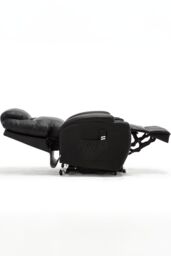 More4Homes Cinemo Dual Motor Rise Recliner Bonded Leather Heat & Massage Chair in Black - thumbnail 3