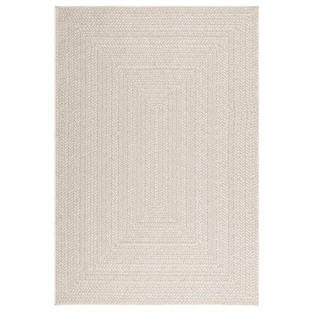 Berkfield Home Rug ZIZUR Cream 140x200 cm Jute Look Indoor & Outdoor - Size: Medium - image 1