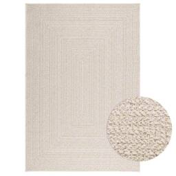 Berkfield Home Rug ZIZUR Cream 140x200 cm Jute Look Indoor & Outdoor - Size: Medium - thumbnail 2