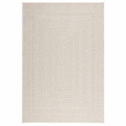 Berkfield Home Rug ZIZUR Cream 140x200 cm Jute Look Indoor & Outdoor - Size: Medium - thumbnail 1
