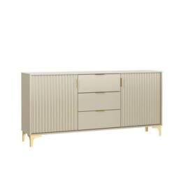 Creative Furniture Tide Crest Sideboard 140cm - Cashmere Warm Beige Taupe Finish & Gold - thumbnail 7