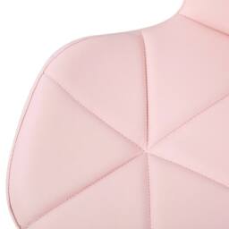 VOGREX Pink 2pcs Diamond Dining Chairs Beech Legs - thumbnail 3