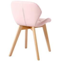 VOGREX Pink 2pcs Diamond Dining Chairs Beech Legs - thumbnail 4