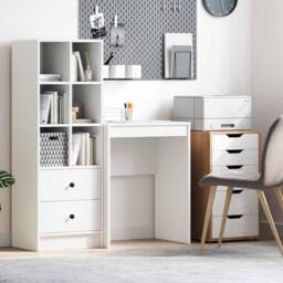 Berkfield Home Minimalist Writing Desk White Particle board 60 x 40 x 76 cm - thumbnail 2