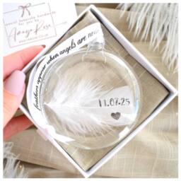 Amaya Rose Ltd In Memory Bauble. Personalised Wording Mum Cat Dog Pet Baby in Clear - thumbnail 9