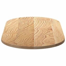 Berkfield Home Table Top 100x50x2 cm Solid Wood Oak Oval in Brown - Size: 100 x 50 x 2 cm - thumbnail 6