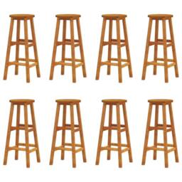 Berkfield Home 9 Piece Garden Bar Set Solid Wood Acacia in Brown - thumbnail 5