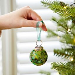 Paper High Set of 3 Coloured Repurposed Glass Marble Baubles - thumbnail 3