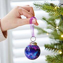 Paper High Set of 3 Coloured Repurposed Glass Marble Baubles - thumbnail 4