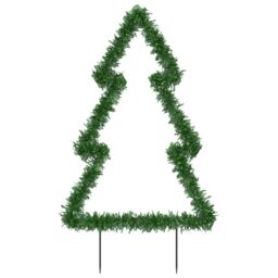 Berkfield Home Christmas Light Decoration with Ground Spikes Tree 115 LEDs 90 cm in Green - thumbnail 5