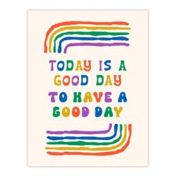 "Artery8 Today Good Day To Have A Good Day Colourful Wall Art Print - Size: W12"" x H16""" - thumbnail 1