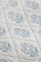 Dreams & Drapes 'Block Floral' Jacquard Duvet Cover Set in Light Blue - Size: Single - thumbnail 3