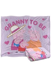 "Hasbro Peppa Pig Granny Pig To Be Silky Touch Blanket 50"" x 60"" in White" - thumbnail 2