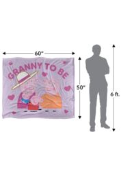 "Hasbro Peppa Pig Granny Pig To Be Silky Touch Blanket 50"" x 60"" in White" - thumbnail 5