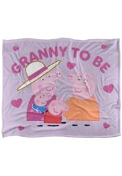 "Hasbro Peppa Pig Granny Pig To Be Silky Touch Blanket 50"" x 60"" in White"