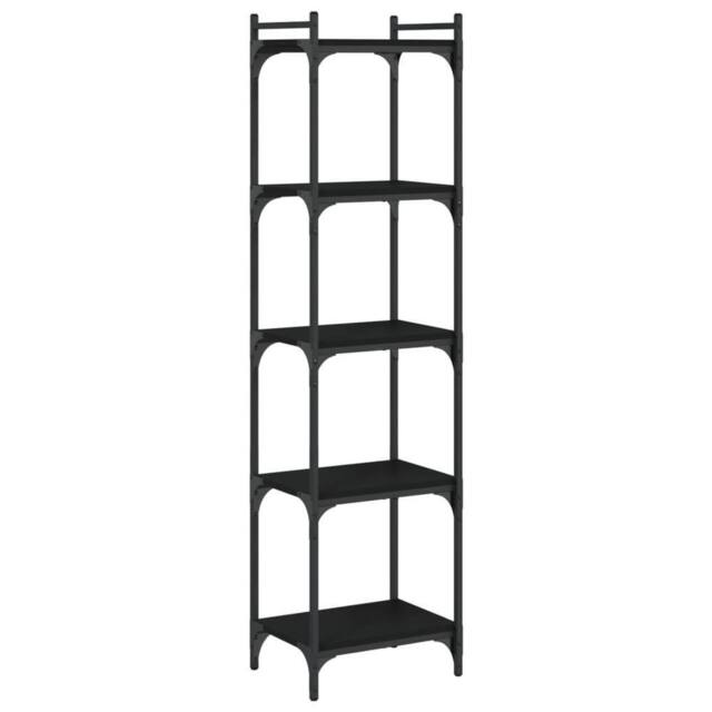 Berkfield Home Bookcase 5-Tier Black 40x30x154 cm Engineered Wood - Size: 40 x 30 x 154 cm - image 1