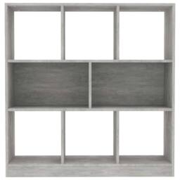 Berkfield Home Book Cabinet Concrete Grey 97.5x29.5x100 cm Engineered Wood - thumbnail 4