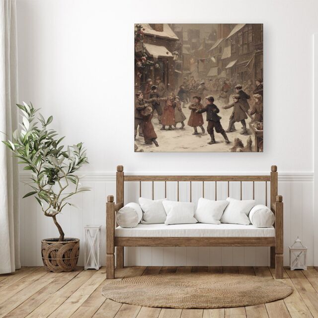 "Warren Reed - Designer Dancing In The Street Canvas - Size: W30"" x H30""" - image 1