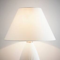 "K LIVING KLIVING 10 "" Traditional Cream Cotton Coolie Lampshade" - thumbnail 3