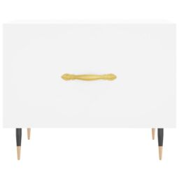 Berkfield Home Coffee Table White 50x50x40 cm Engineered Wood - Size: 50 x 50 x 40 cm - thumbnail 5