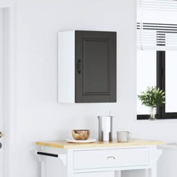 Berkfield Home Kitchen Wall Cabinet¬†Porto Black Engineered Wood - thumbnail 3