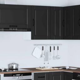 Berkfield Home Kitchen Wall Cabinet¬†Porto Black Engineered Wood - thumbnail 4