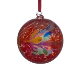 Sienna Glass 10cm Friendship Ball Red in Light Red