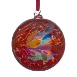 Sienna Glass 10cm Friendship Ball Red in Light Red - thumbnail 5