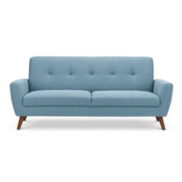 Ashfield Linen Fabric 3 Seater Sofa in Light Blue