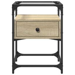 Berkfield Home Bedside Cabinet Sonoma Oak 40x40x55 cm Engineered Wood in Brown - Size: 40 x 40 x 55 cm - thumbnail 4