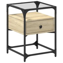Berkfield Home Bedside Cabinet Sonoma Oak 40x40x55 cm Engineered Wood in Brown - Size: 40 x 40 x 55 cm - thumbnail 2