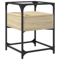 Berkfield Home Bedside Cabinet Sonoma Oak 40x40x55 cm Engineered Wood in Brown - Size: 40 x 40 x 55 cm - thumbnail 6