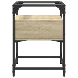 Berkfield Home Bedside Cabinet Sonoma Oak 40x40x55 cm Engineered Wood in Brown - Size: 40 x 40 x 55 cm - thumbnail 5
