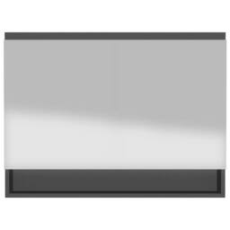Berkfield Home Bathroom Mirror Cabinet 80x15x60 cm MDF Anthracite in Black - Size: 80 x 15 x 60 cm - thumbnail 5