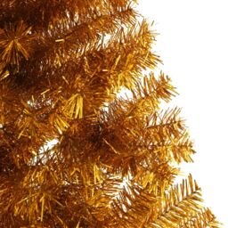 Berkfield Home Artificial Half Christmas Tree with Stand Gold 240 cm PET - thumbnail 6