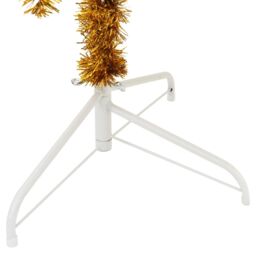 Berkfield Home Artificial Half Christmas Tree with Stand Gold 240 cm PET - thumbnail 4
