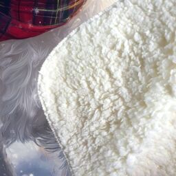 Warren Reed - Designer Snowy Christmas West Highland Terrier Sherpa Blanket in White - Size: Large - thumbnail 3