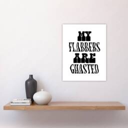 "Artery8 My Flabbers Are Ghasted Black & White Funny Wall Art Print - Size: W12"" x H16""" - thumbnail 4