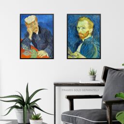 Artery8 Wall Art Print Pack of 3 A4 Vincent Van Gogh Portrait Paintings Self Portrait Gachet Roulin Living Room s Set - thumbnail 6