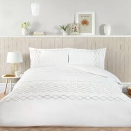 Rapport Home Modena Geo Polycotton Duvet Cover Set with Pillowcase - Size: King - thumbnail 1