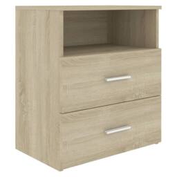 Berkfield Home Bed Cabinet Sonoma Oak 50x32x60 cm in Light Oak - Size: 50 x 32 x 60 cm - thumbnail 1